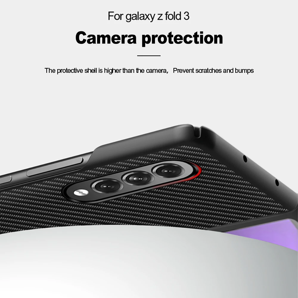 Текстурный чехол Kisscase из углеродного волокна для Samsung Galaxy Z Складывающийся в два