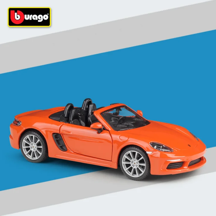 Новинка Bburago 1:24 718 Boxster спортивный автомобиль статическая имитация литая модель
