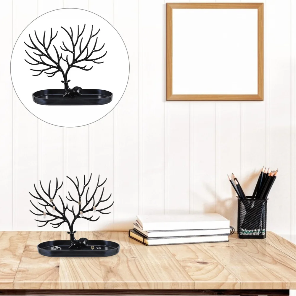 

2pcs Antler Shape Jewelry Display Stand Earring Storage Rack Bracelet Holder