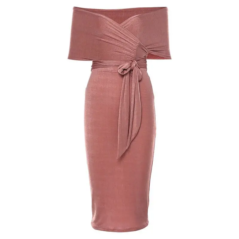 

Women's suit 2021 fashion temperament, a variety of ways to wear one-shoulder tube top elastic bag hip skirt 2-piece suit women