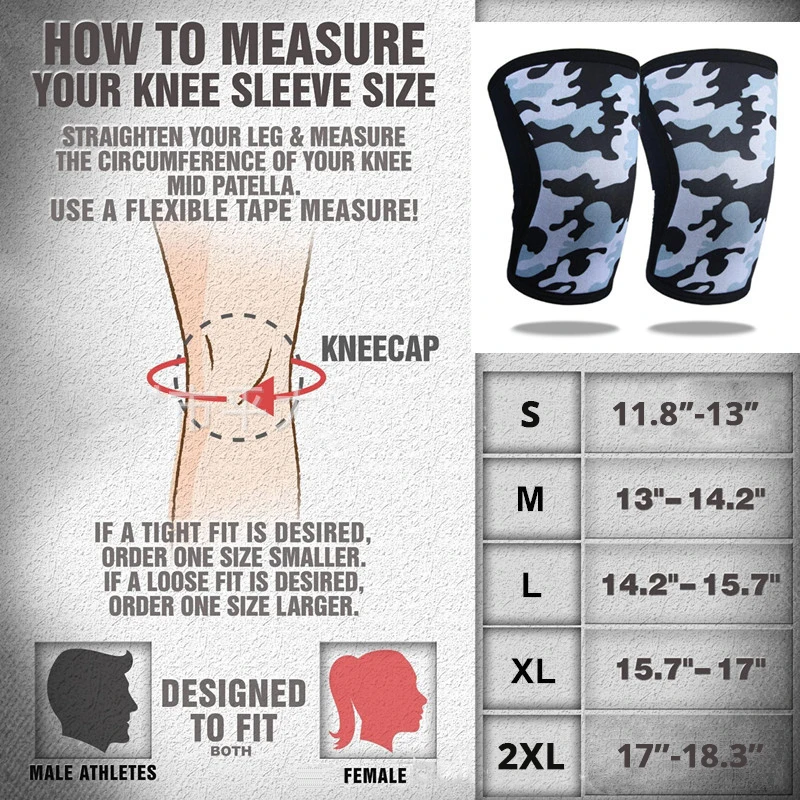 1 пара эластичные 7 мм Неопреновые спортивные наколенники для тяжелой атлетики