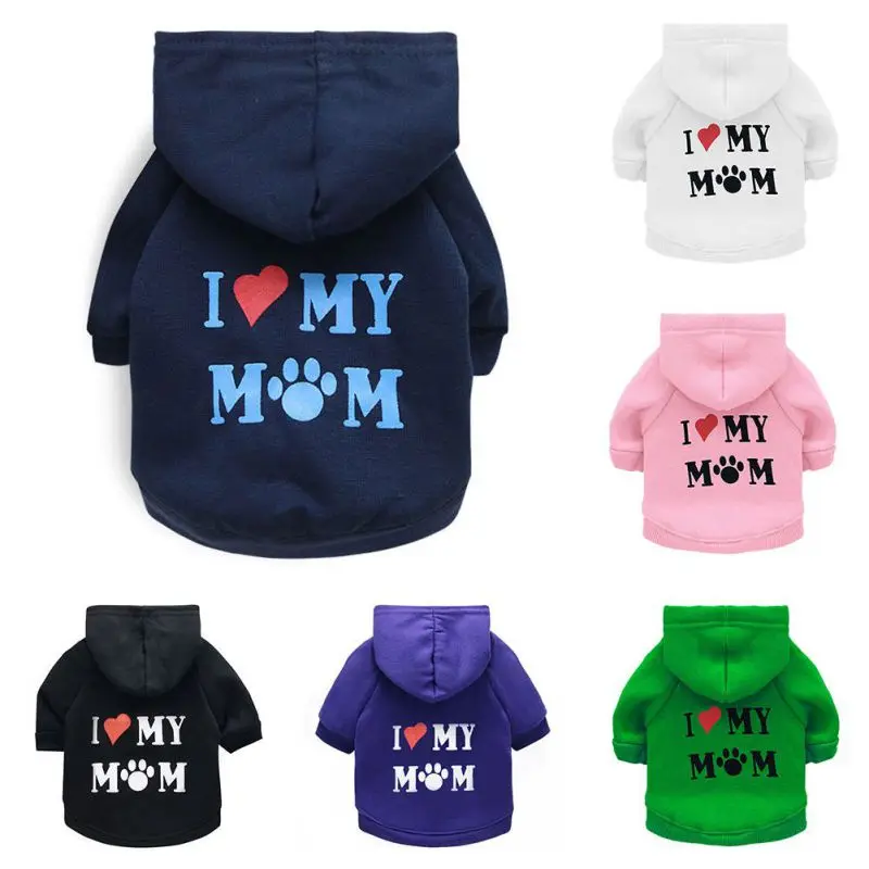 

Dog Clothes Winter Warm Fashion Letter Hoodie Pet Clothes Sweatshirt For Small Medium Dogs Pet Chihuahua Dog Coat Clothing XS-XL