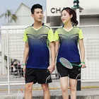 НОВЫЕ комплекты для бадминтона для мужчин и женщин, спортивная одежда для тенниса, одежда для настольного тенниса, быстросохнущая спортивная одежда, тренировочная одежда для фитнеса A120