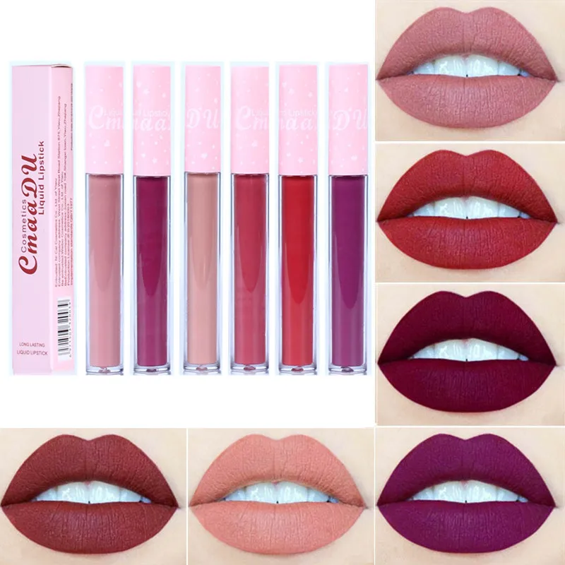 Новинка 6 цветов натуральная Увлажняющая губная помада матовый розовый тюбик