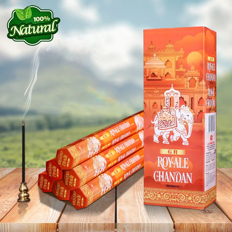 

GR Royal Chandan Sandalwood Flavor Aroma India Incense Sticks,Aromatic Indoor Fragrance Home Living,Relaxing,Yoga,Meditation