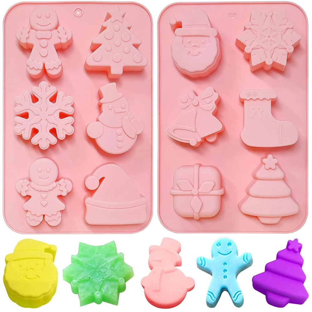 

Christmas Series Silicone Molds Gingerbread Man Snowflake Biscuit Candy Chocolate Molds DIY Cake Baking Decoration Silicone Mold