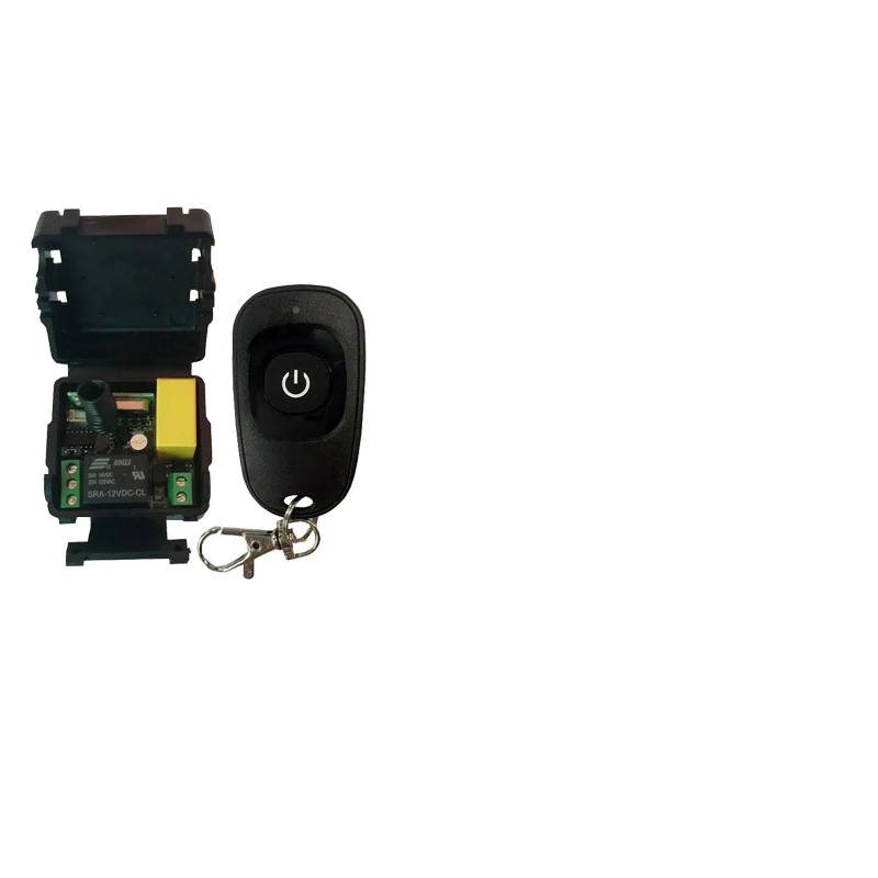 Беспроводной радиоуправляемый переключатель света AC 220V 1CH 1 CH с реле 10A и выходным радиоприемником модуля + однокнопочный черный передатчик "Включить".