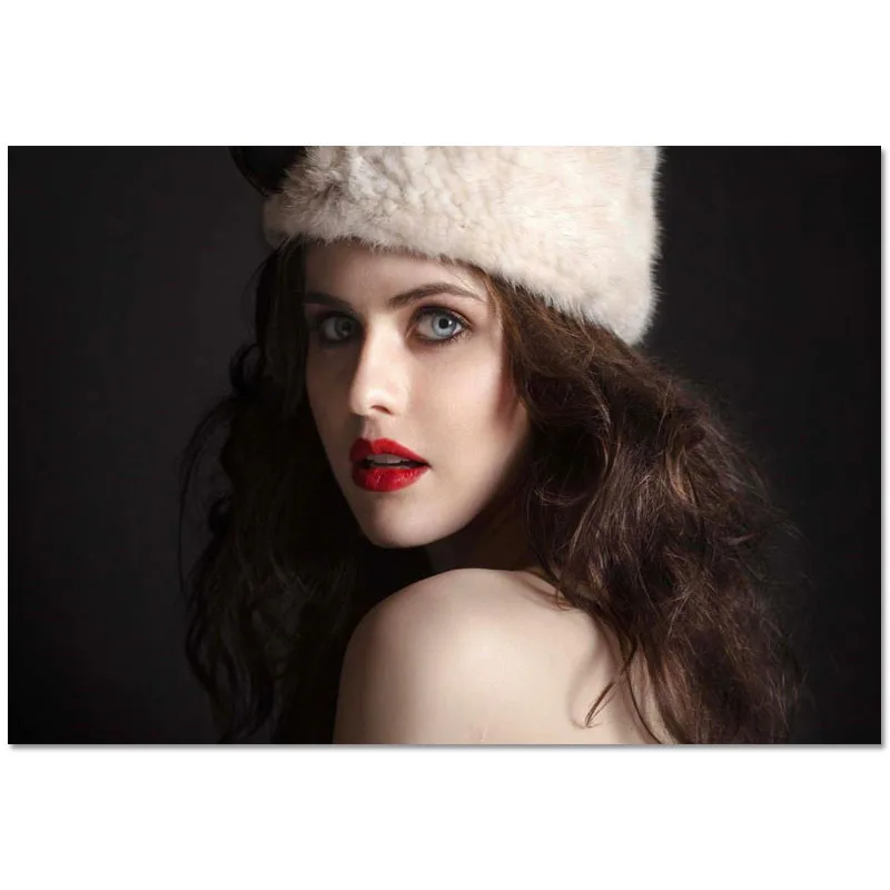 

Custom High Quality Actor Alexandra Daddario Painting Wall Canvas Poster Cloth Print DIY Fabric Poster 20x30cm,27x40cm,30x45cm