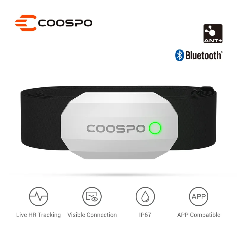 Ремешок CooSpo для мониторинга сердечного ритма на груди Bluetooth 4 0 ANT + датчик