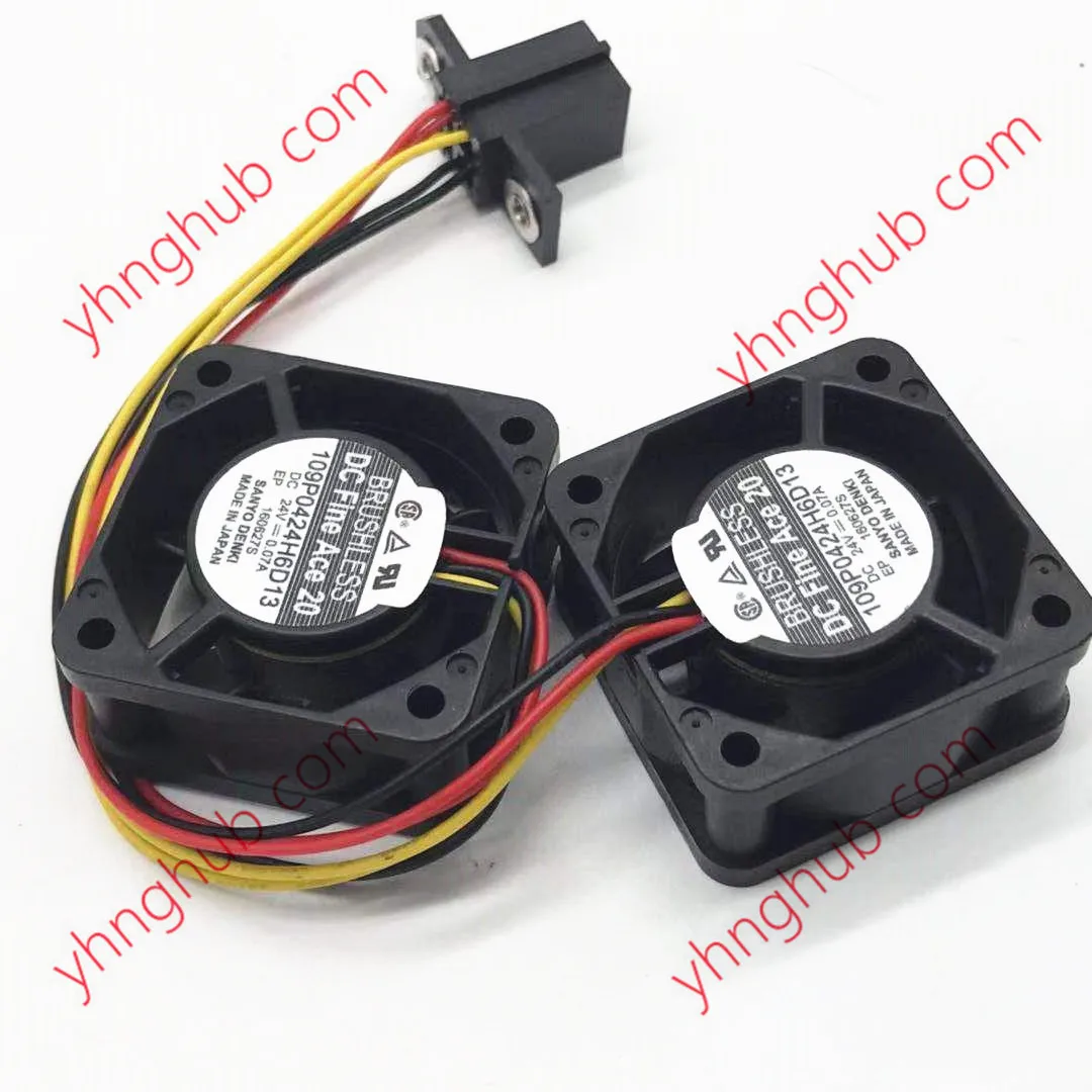 Refrigeração do Servidor de Fios da C.c. 24v 0.07a 40x40x20 mm do Dobro de Sanyo Denki 109p0424h6d13 do fã fã de