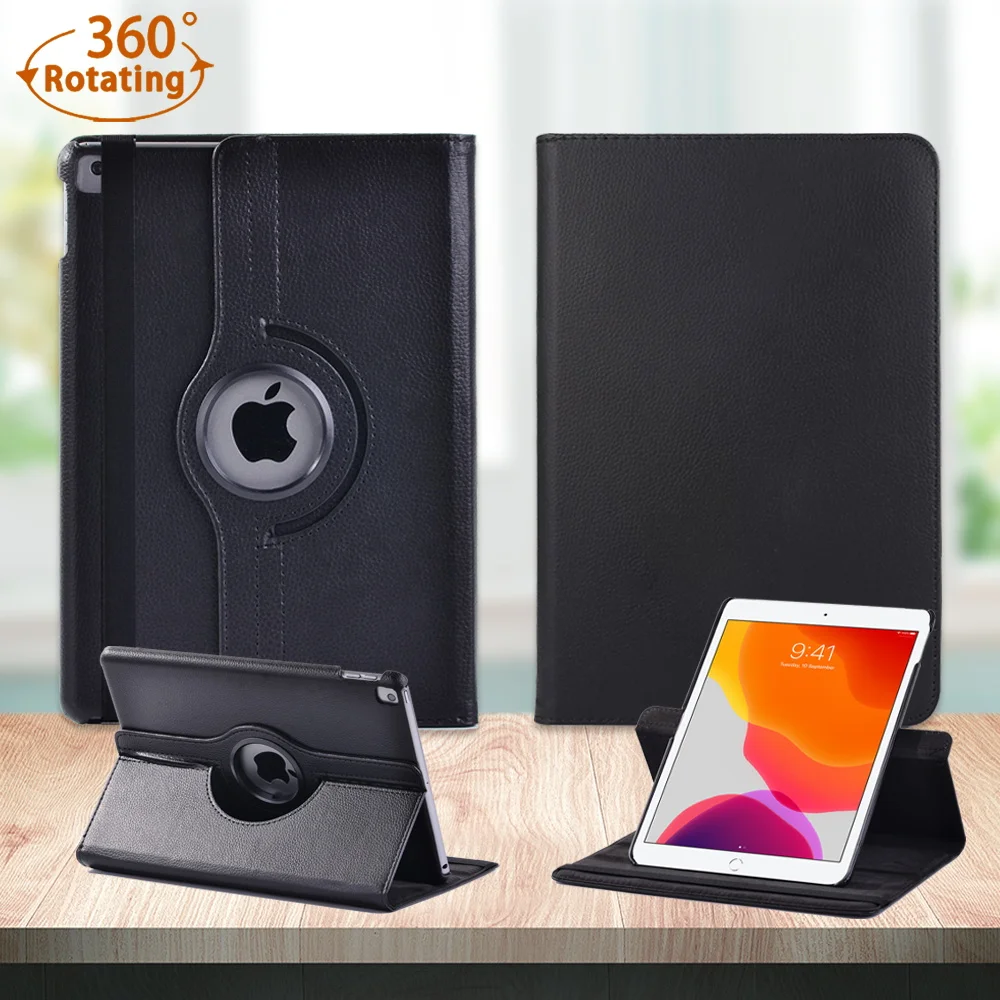 

PU Leather 360 Rotating Case for IPad 7th 8th Gen 10.2/iPad Air 3 10.5 2019 /Pro 10.5 Smart Automatic Wake-Up Protective Shell