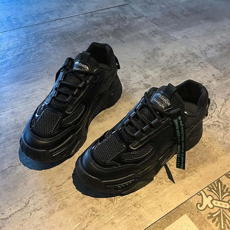 

Black Sneakers Women Casual Shoes Fashion Woman Platform Sneakers 2020 Spring Female Shoes Breathable Zapatillas Casual Mujer