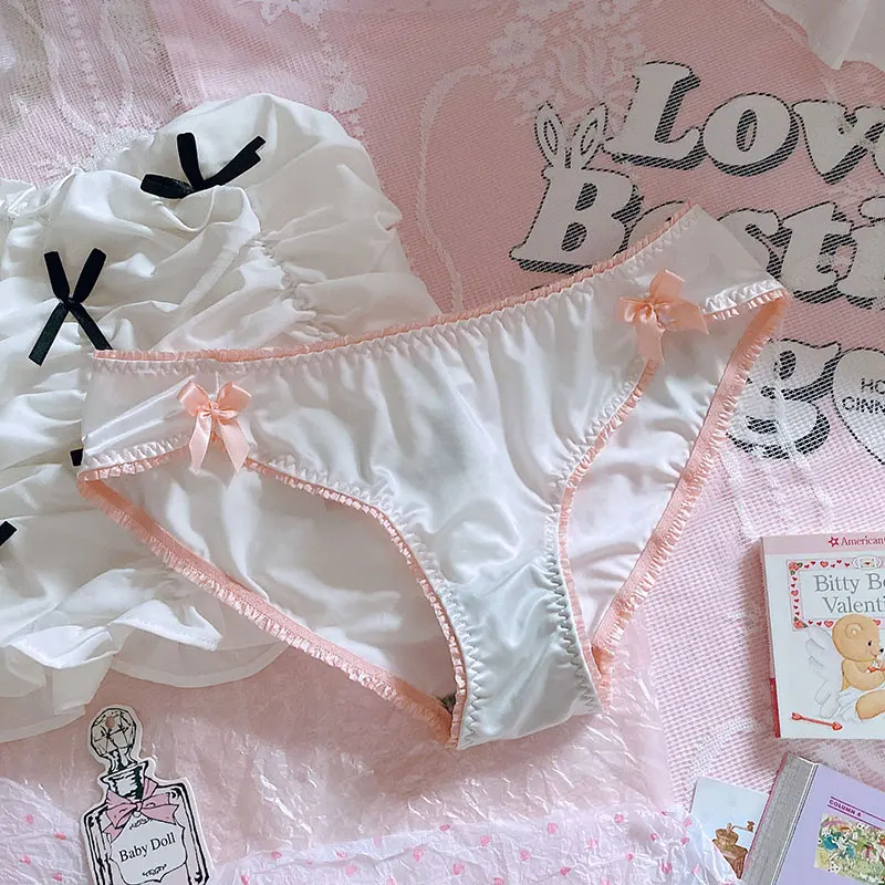 Японские Симпатичные французские Ретро трусики с бантом для девушек студенток
