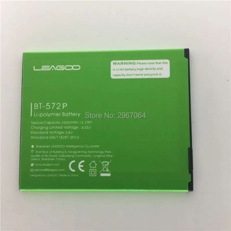 

YCOOLY 2021 Production Date For LEAGOO BT-572P Battery 3500mAh High Capacity For LEAGOO M8 M8 Pro Battery Long Standby Time