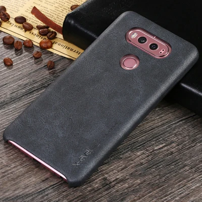 Чехол для LG V20,, X-level, роскошный, винтажный, из искусственной кожи, защитная задняя крышка, чехол для LG V20, чехол Mooi Hoesjes - Цвет: black