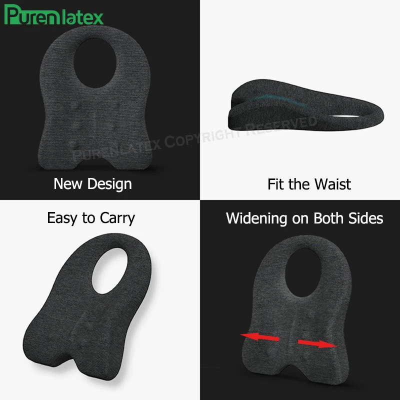 PurenLatex Lumbar Support Pillow Coccyx Cushion Orthopedic Pad Memory Foam for Help Relieve Lower Back Pain and Improves Posture | Дом и сад