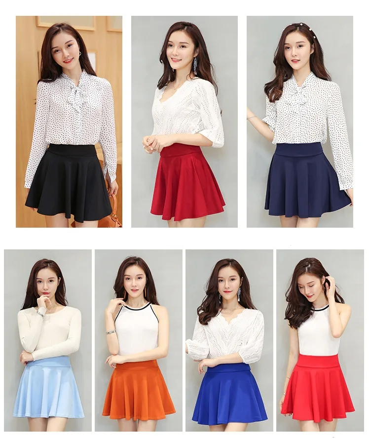 Женская плиссированная юбка шорты LUZUZI элегантная трапециевидная в Корейском