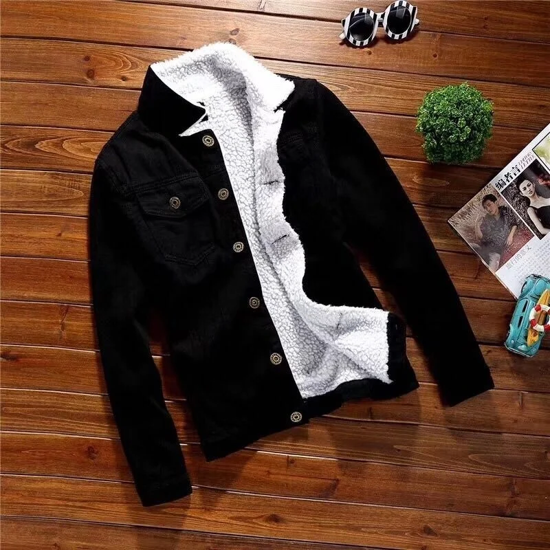 

ZOGAA Winter Mens Denim Jackets Fashion Men Thick Warm Jeans Jacket Men Casual Slim Outwear Windbreaker Cowboy Coats Streetwear