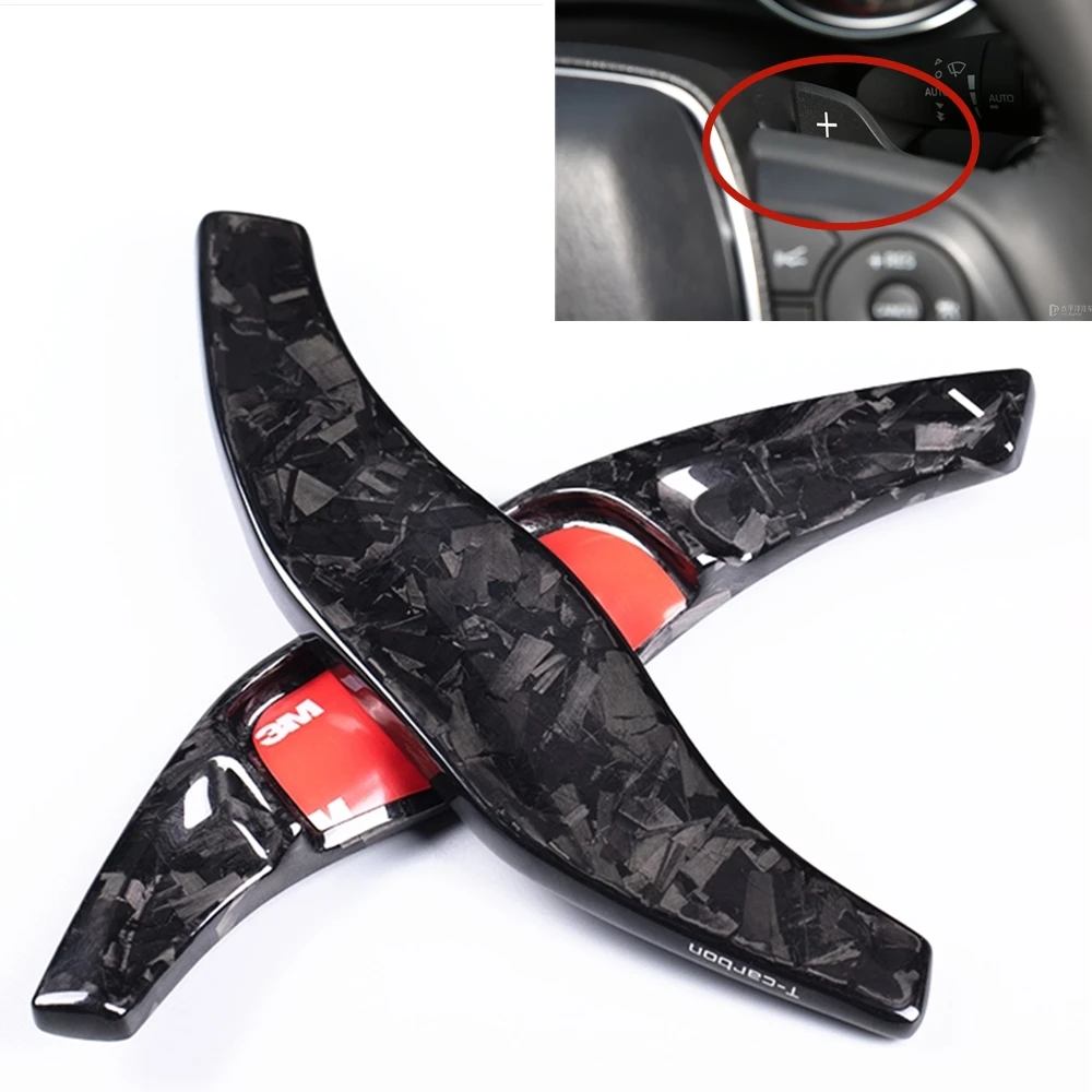 

Forged Carbon Fiber Car Steering Wheel Shift Paddle Extension For Toyota Camry 2018 Corolla 2019 RAV4 2020