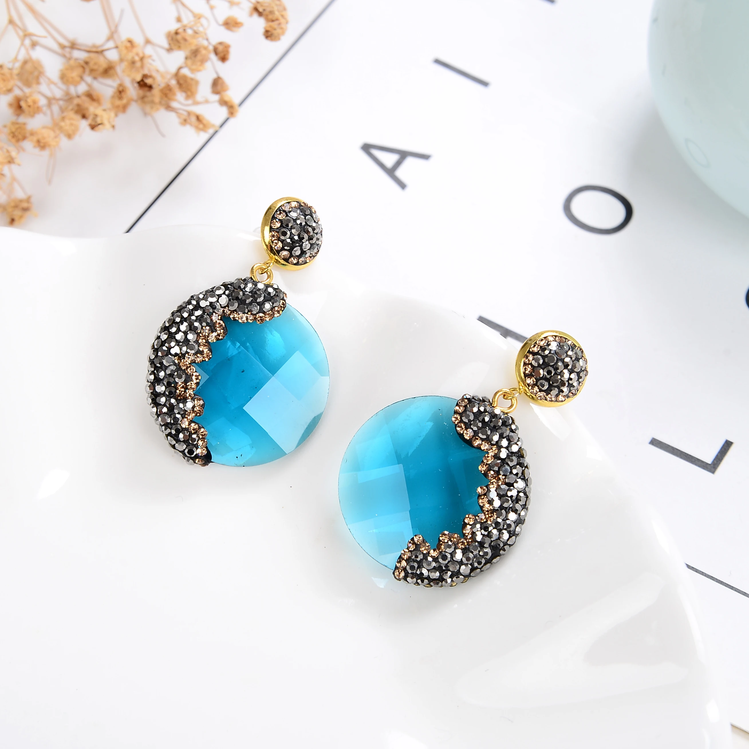 Рождество 2020 модные ювелирные изделия блестящие стразы круглые классические