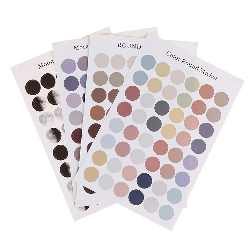 

48 шт./лист DIY наклейки Dot Morandi Earth color скрапбук альбом фотообои журнал проект украшения уплотнительные наклейки