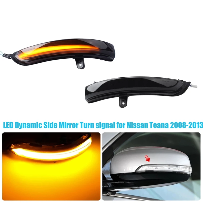 

For NISSAN TEANA J32 2008 - 2013 Car Dynamic LED Blinker Rearview Mirror Light Turn Signal Light