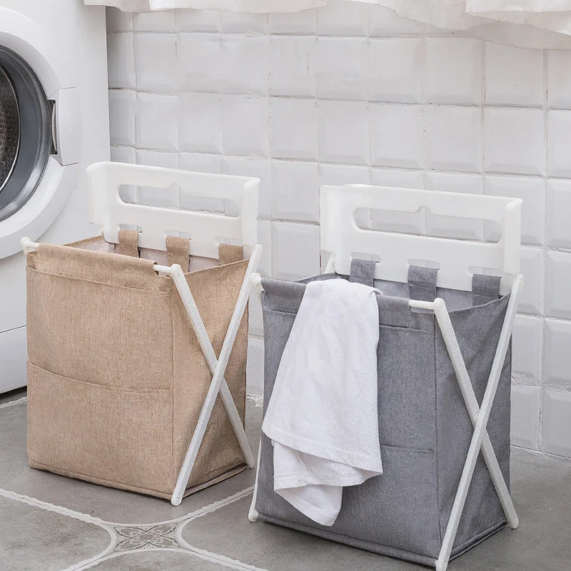 Домашняя Складная настенная корзина для хранения белья из ткани Оксфорд