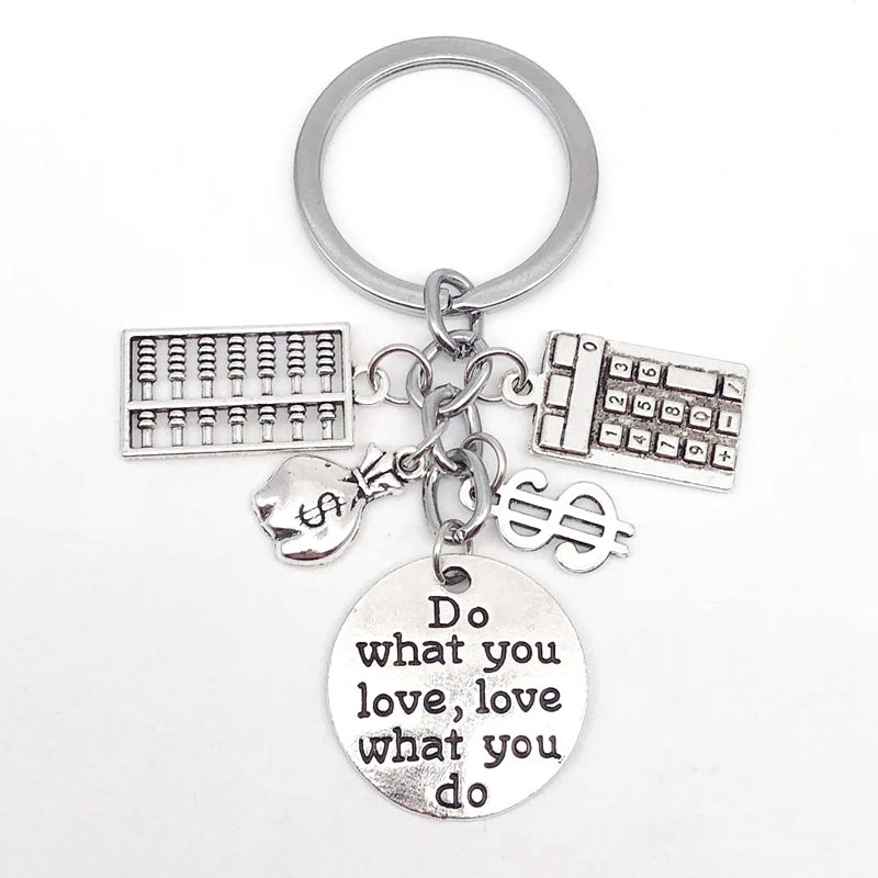 1 шт. антикварное серебро &quotДелайте то что вы любите делаете&quot брелок-держатель
