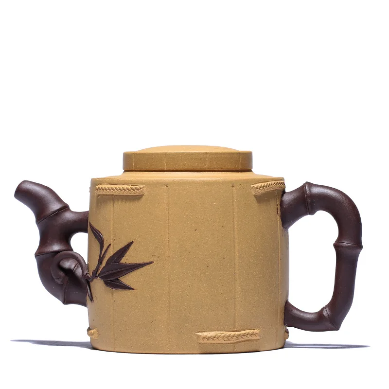

Yixing bamboo ware Zisha teapot gift raw ore section mud bamboo leaf teapot bamboo section bamboo tube handmade teapot