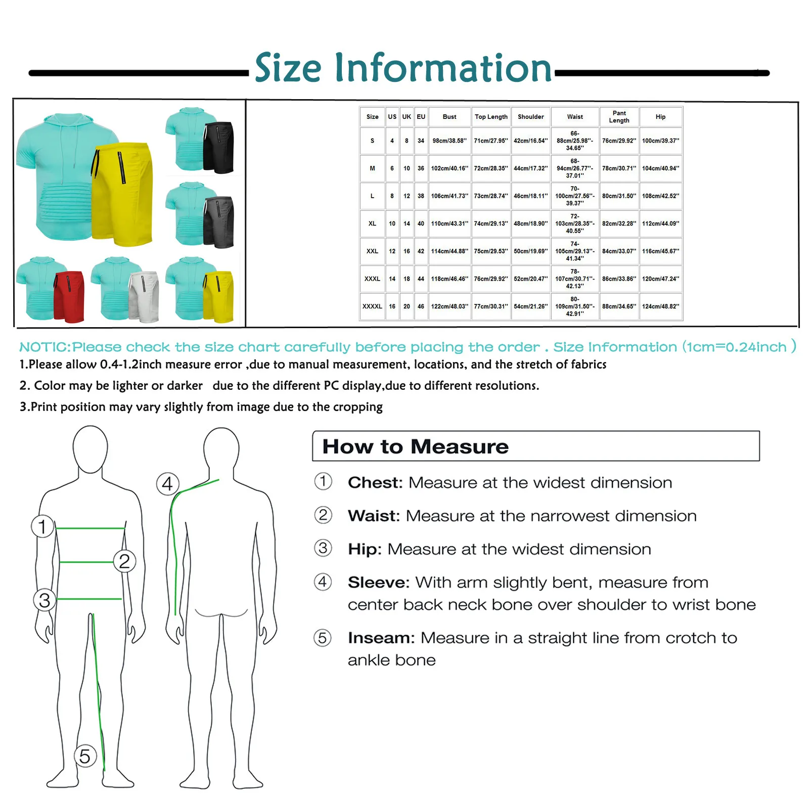 

2021 Summer Men's Blue T-shirt Set 2 Pieces Men's Sportswear Suit Sports Fitness Solid Color Short Sleeve Men's Suit