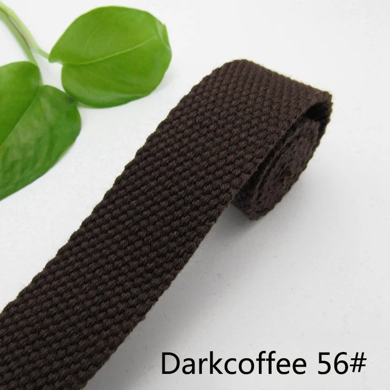 darkcoffee 3 метра 50 мм толщиной 2 мм холст полиэфирная хлопчатобумажная тканая лента Этикетка Лента для сумок рюкзак ремень косой привязки ленты DIY шитье ремесло - Цвет: darkcoffee