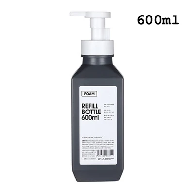 600ml carbon black Бутылка для жидкого мыла диспенсер для жидкого мыла мусс жидкая пена сделать бутылка лосьона бутылка геля для душа для ванной комнаты/кухни - Цвет: 600ml carbon black