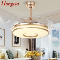 hongcui ceiling fan light without blade gold lamp remote control modern for home living room 110v 220v