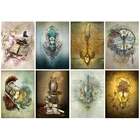 Картина в стиле стимпанк с перьями, цветами, скрипкой, девушка, сова вышивка стразами, вышивка крестом, Алмазная мозаика, мультфильм, алмазная живопись, Декор