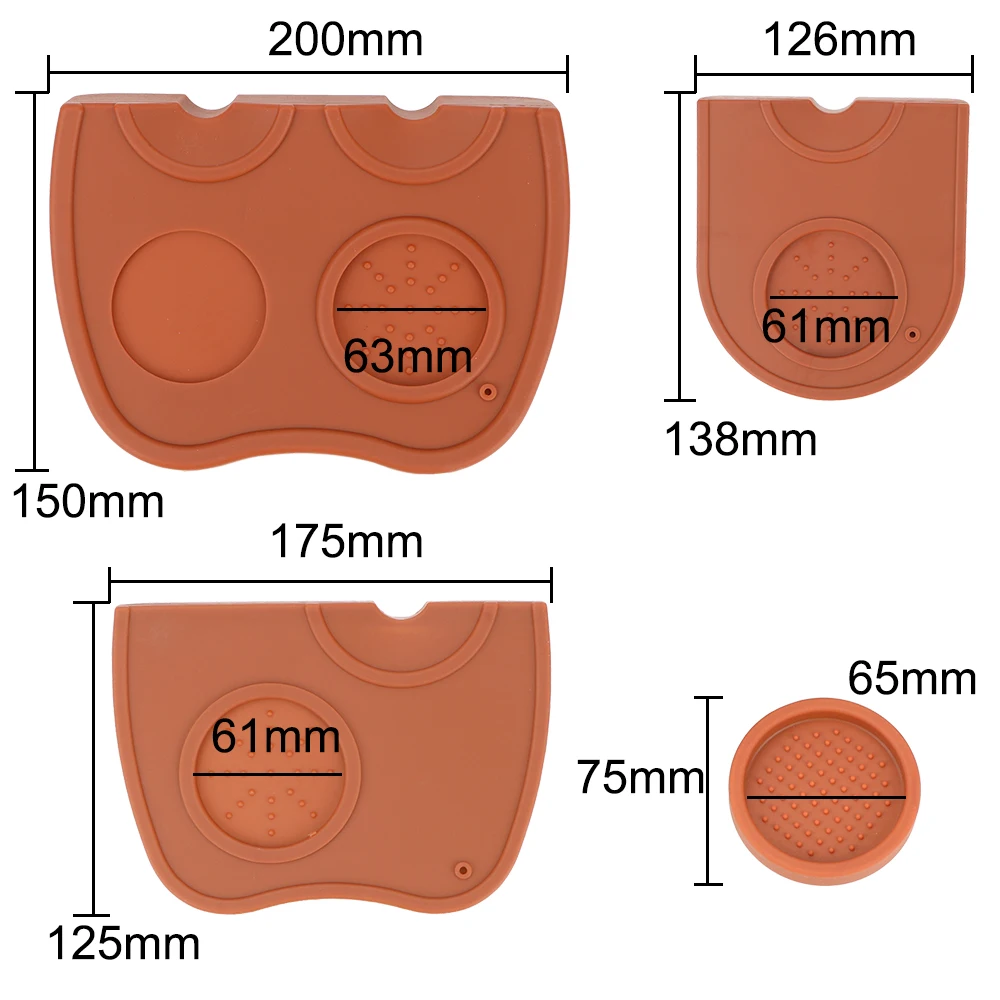 

Slip Resistant Pad 1pcs Barista Coffee Tamping Mat Espresso Coffee Tamper Mat Tool Holder Silicon Rubber Corner Mat