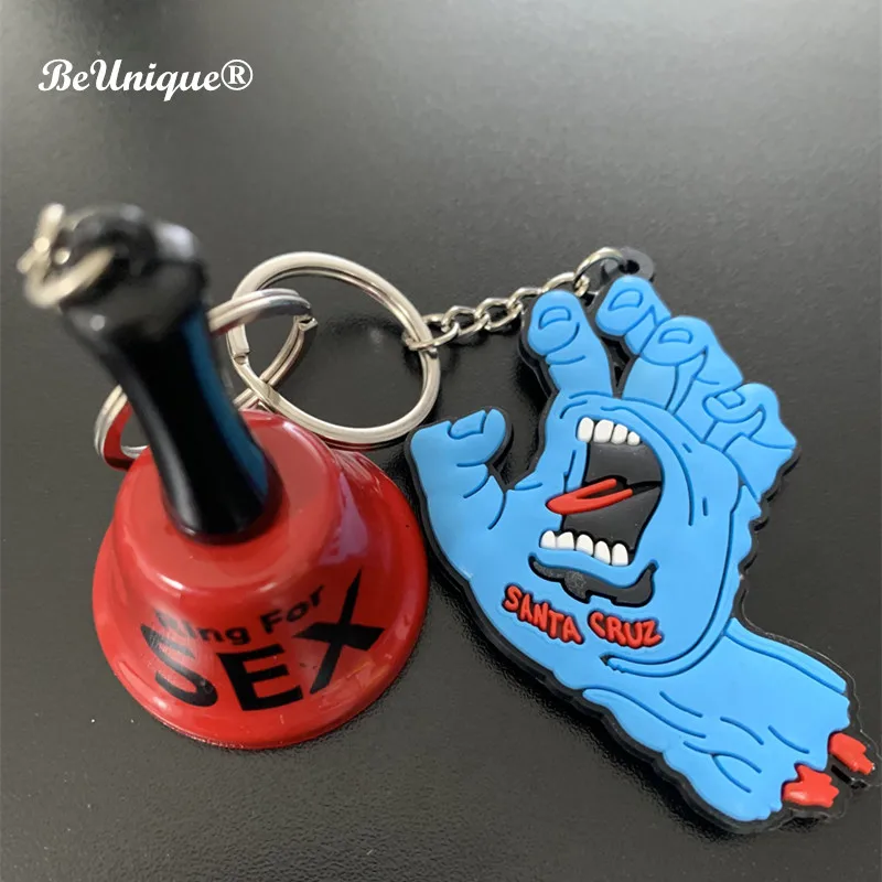 Брелок для ключей из ПВХ в стиле аниме Санта Круз визжащая брелок маленькие