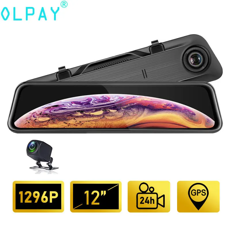 OLPAY 12'ƈK Видеорегистраторы для автомобилей GPS видео Регистраторы Sony IMX335 камера