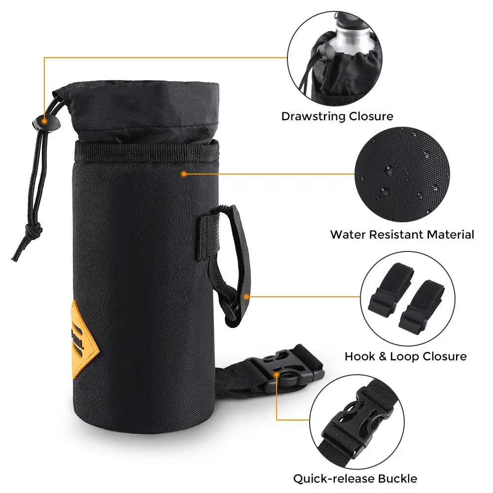 Bicycle Handlebar Bag Portable Water Bottle Pouch Bike Head Phone Holder Cycling Kettle Keys Pocket | Спорт и развлечения