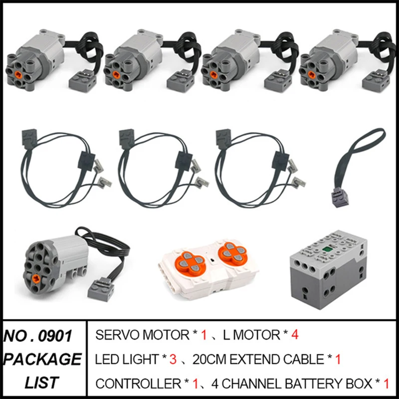 

CADA Bricks Engine Power Function S059-001 Remote Control Battery Box And Motor Compatible MOC Train Car 20086 20001 42056 42083