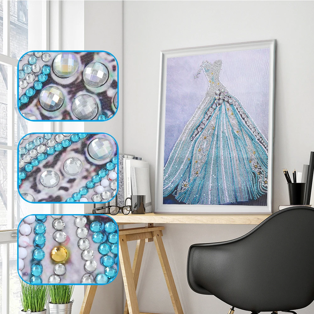 Набор для алмазной вышивки стразы, набор для алмазной мозаики «сделай сам», блестящее официальное платье, набор для рисования, домашнее укр...