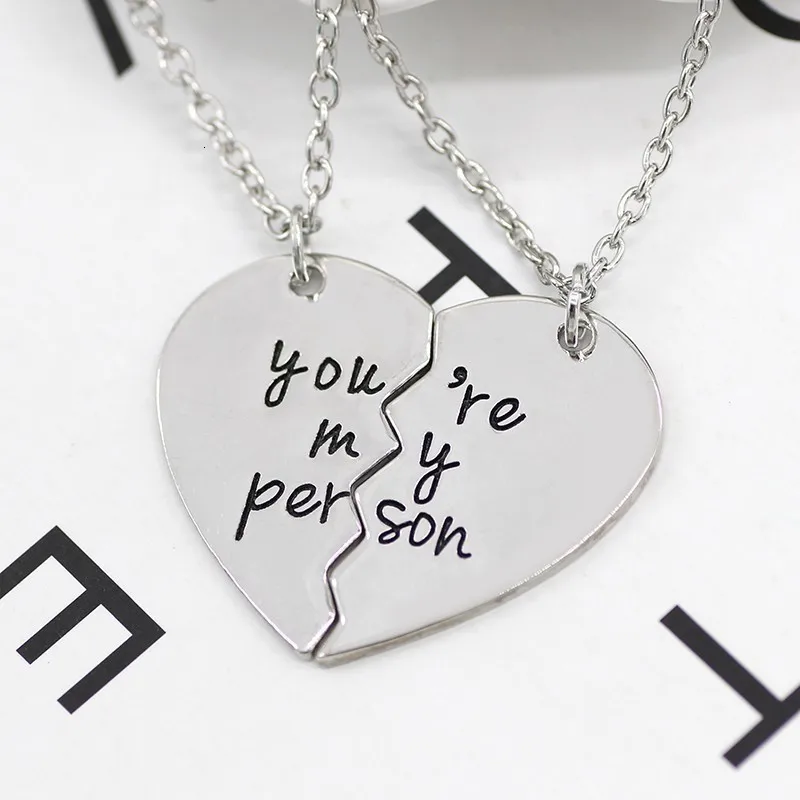 Мода I Love You лучшие друзья пара ювелирных изделий головоломка BFF ключ замок Тай Чи сердце кулон ожерелье мужчины и женщины Ювелирные изделия Подарки