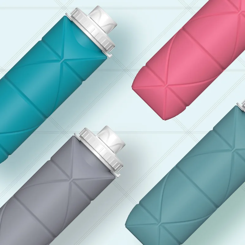 

600ML Foldable Water Bottle Portable Silicone Drinking Bottle Outdoor Travel Camping Sport Bottle BPA Free Water Bottles