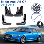 Для Audi A6 C7 седансалонAvant 2015-2018 автомобиля брызговик 4x крыло брызговиков Средства для укладки волос брызговик клапаном защита от брызг