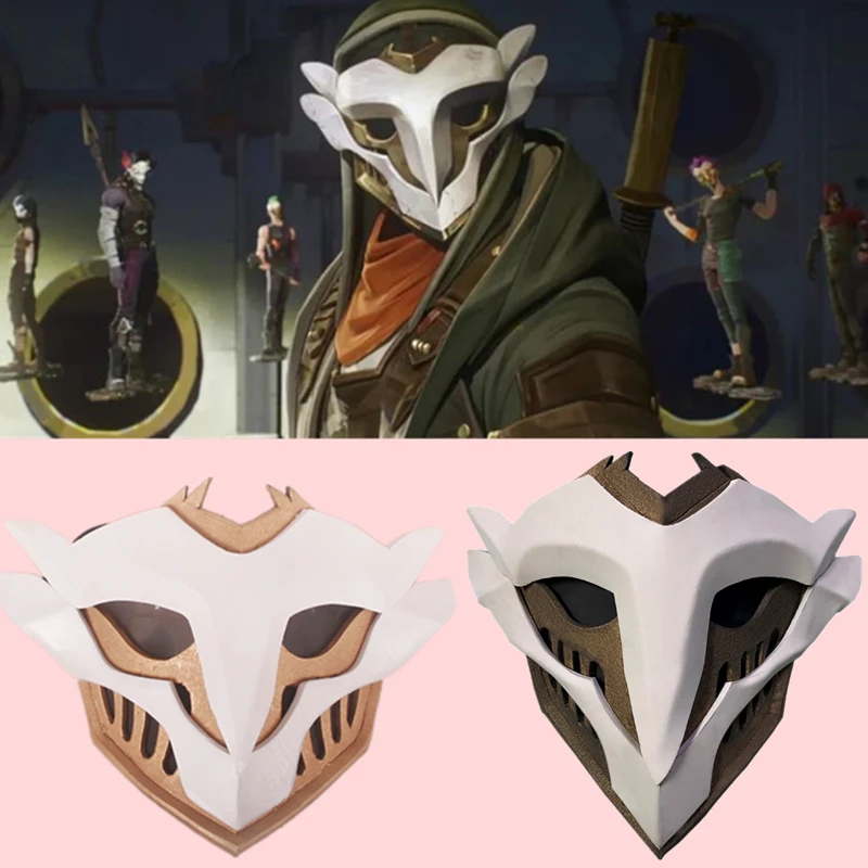 

Game Animation Arcane Wildfire Gang Cosplay Ekko Mask LOL The Boy Who Shattered Time Halloween Party Masquerade EVA Props