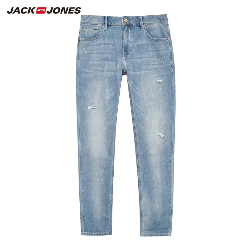 Мужские повседневные облегающие джинсы JackJones Стрейчевые Мужская одежда стиль |