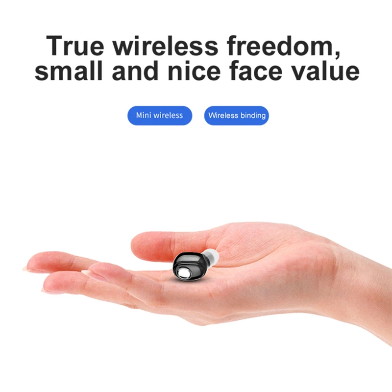 Мини-наушники-вкладыши 5 0 Bluetooth HiFi беспроводная гарнитура с микрофоном