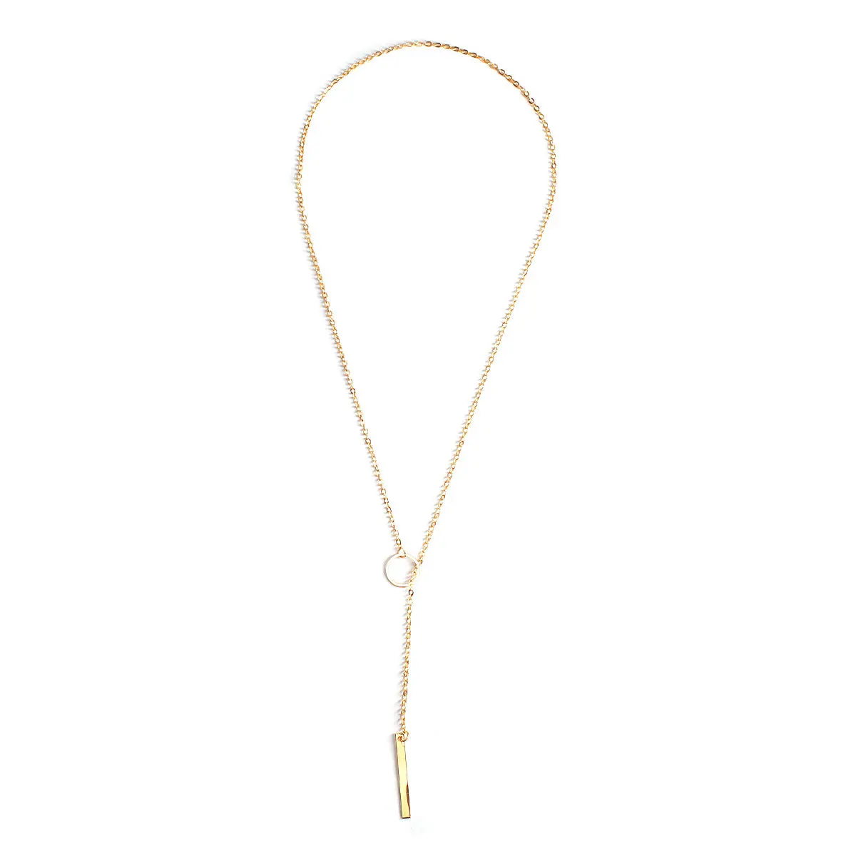 

Simple Individual Metal Circle Short Necklace Gold Silver Color Clavicle Chain Necklaces for Women Fashion Neck Jewelry XL012