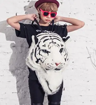 Рюкзак с имитацией головы тигра 3D женская повседневная дорожная сумка