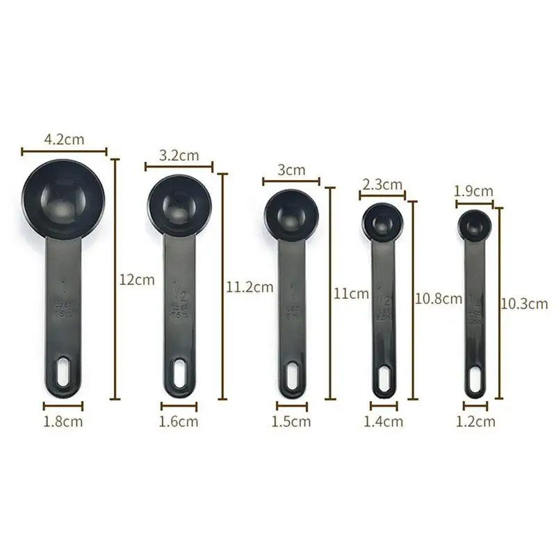 1 комплект из 5 мерных стаканчиков ложка чайная инструмент с ручкой для кофе и