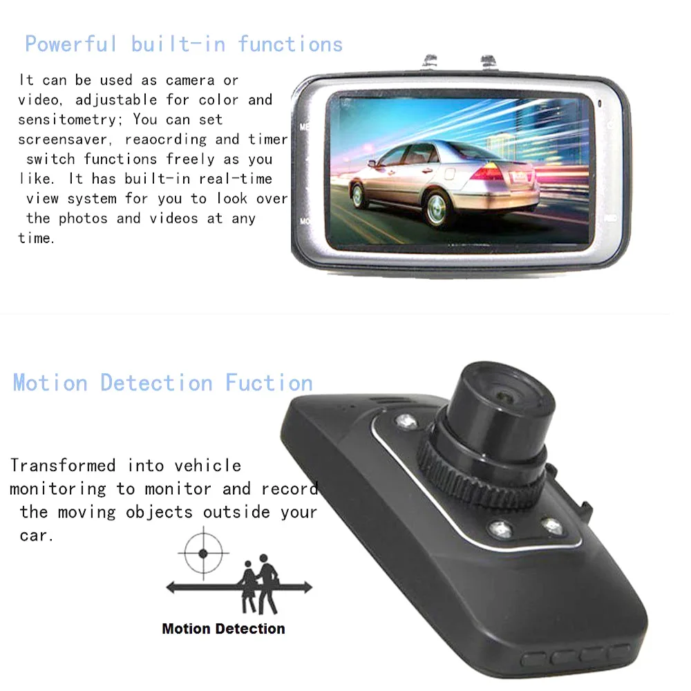 hidden car dvr 1080p full hd dash cam vehicle camera video recorder registrar car parking monitor motion detector auto camcorder free global shipping